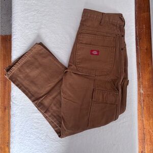 Men’s Dickies Relaxed Fit Heavyweight Duck Carpenter Pants Tan Size 30x30